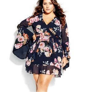 Avenue Floral Chiffon Dress